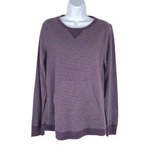 Duluth Trading Top Long Sleeve Polyester Cotton Purple Women's Large